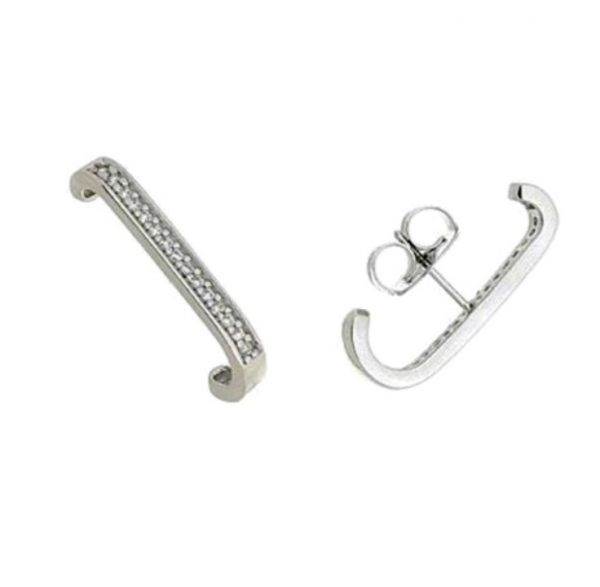 Brinco Ear Hook Slim Cravejado