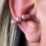 Piercing Seven Pearls Rosa Prata 925