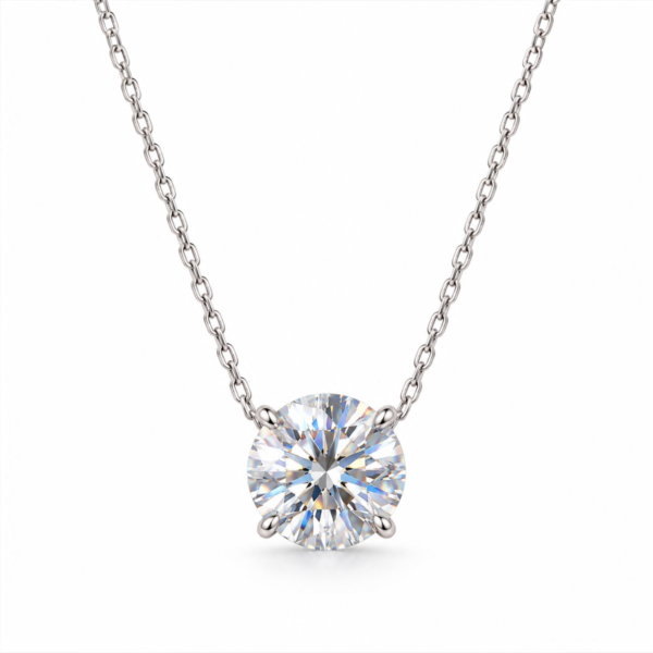 Colar Ponto de luz 12mm Moissanite
