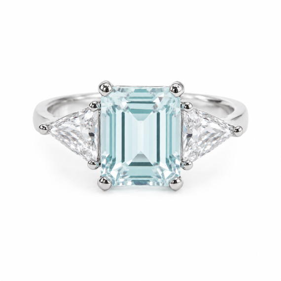 Anel Three Aquamarine