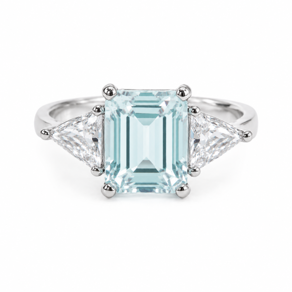 Anel Three Aquamarine