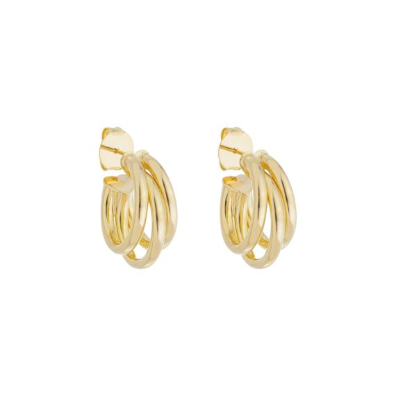 Brinco Argola Três Voltas G Ouro