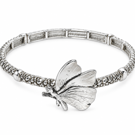 Bracelete Slim Borboleta Prata