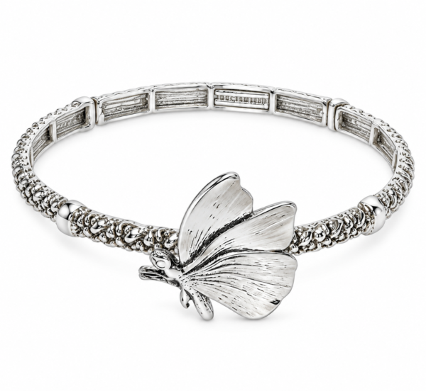 Bracelete Slim Borboleta Prata
