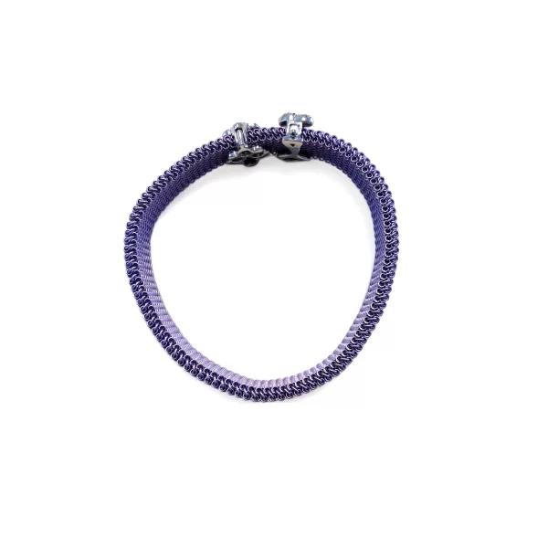 Pulseira De Aço Em Malha Com Berloques