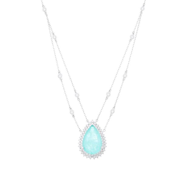 Colar Gota Luxo Colombiana Fusion Prata 925