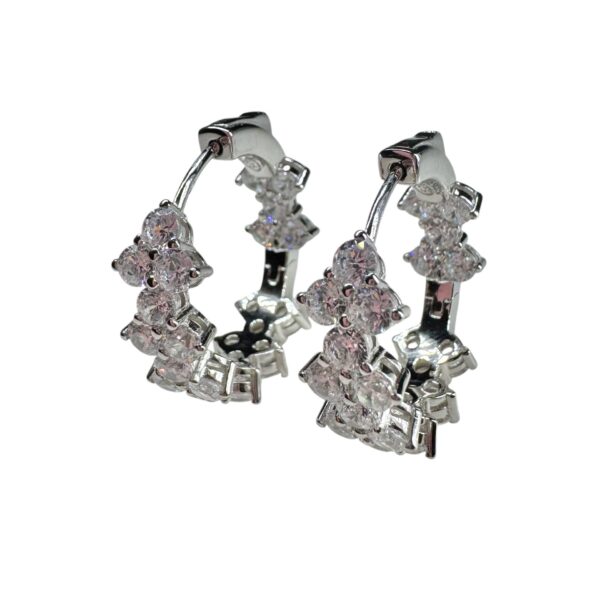 Brinco Argola Três Pontos de Luz Prata 925