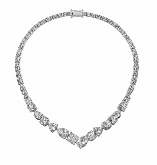 Colar Riviera Luxo Formas Prata 925