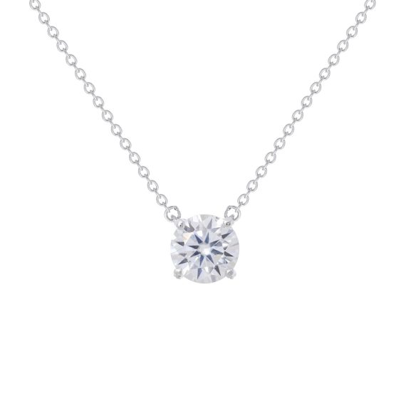 Colar Solitário Moissanite