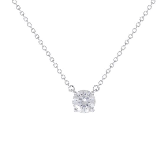 Colar Solitário Moissanite