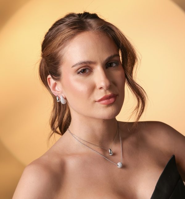 Conjunto Gota Liso Zircônias Prata 925 - Imagem 5