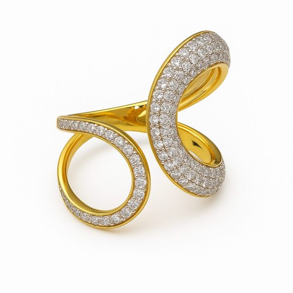 Anel Double Curved Ouro