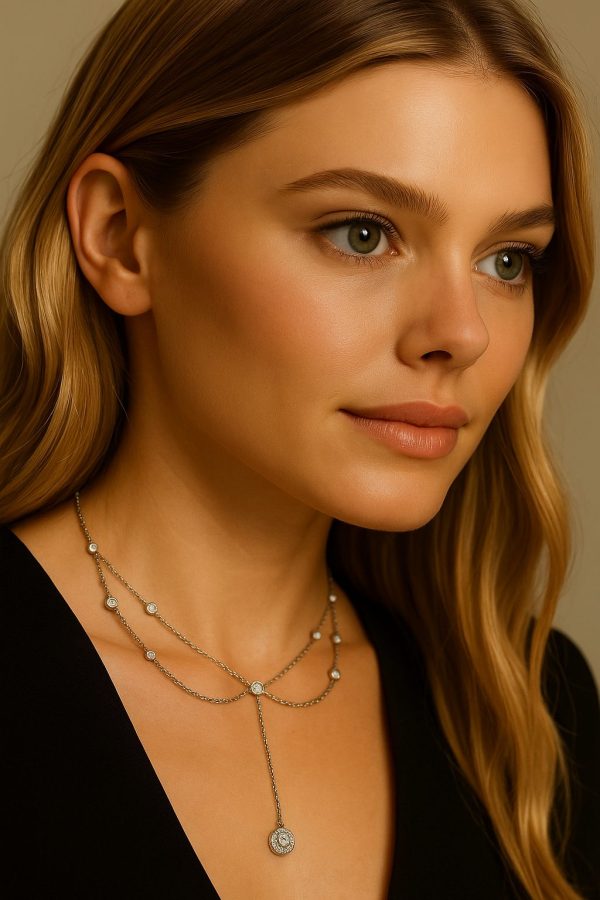 Colar Choker Gravatinha Ponto Prata 925 - Imagem 2