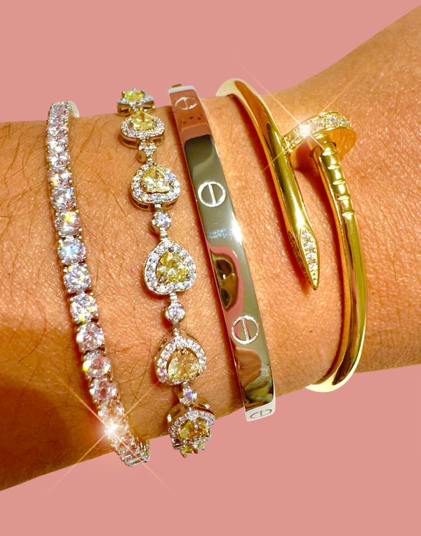 Pulseira Riviera Vários Corações Fancy Yellow - Imagem 2