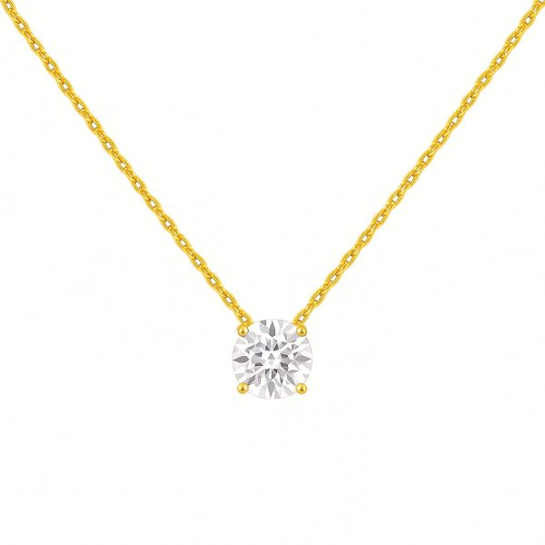 Colar Ponto de Luz  Ouro Prata 925