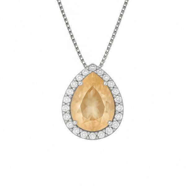 Colar Luxo Gota Morganita Fusion Prata 925
