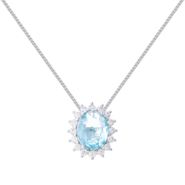 Conjunto Oval Real Agua Marinha Prata 925 - Imagem 3