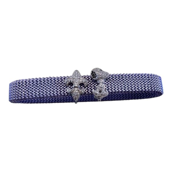 Pulseira de aço em malha Com berloques