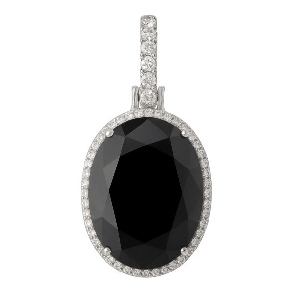 Pingente Oval Black para Colares Rivieras ou Elos Prata 925