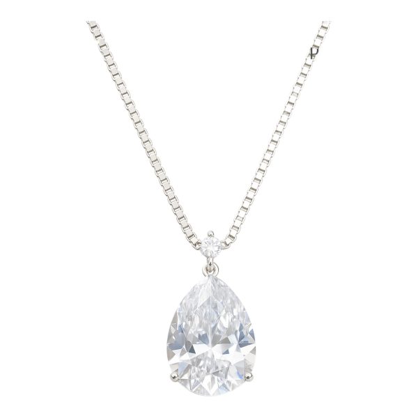 Colar Ponto de Luz Gota Delicado Prata 925