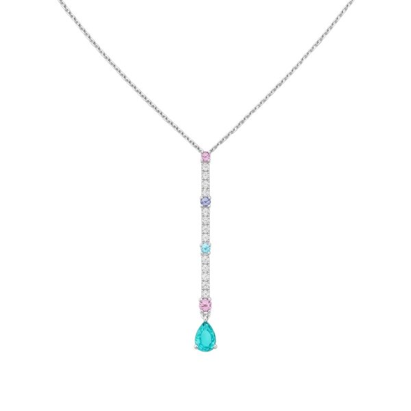 Colar Gravatinha  Rainbow Zircônias