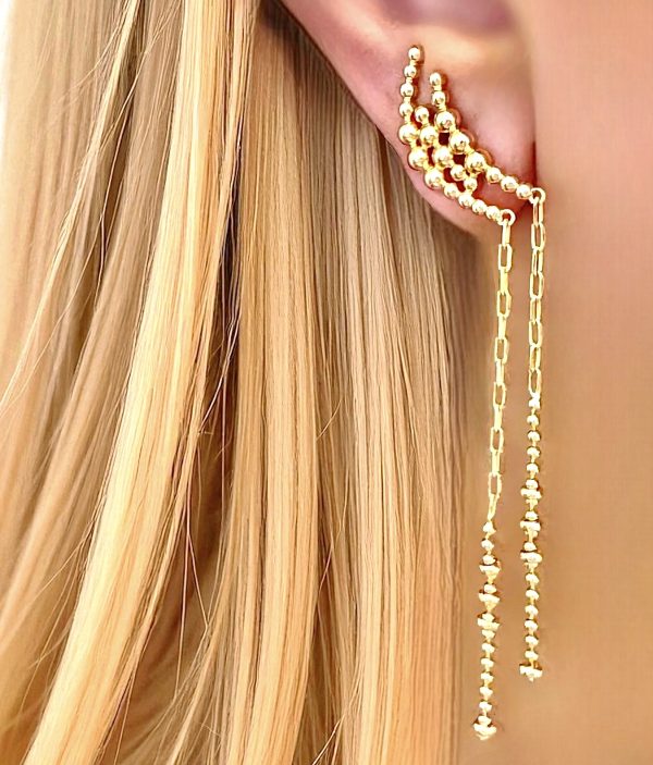 Brinco Pendent Balls Gold - Imagem 2