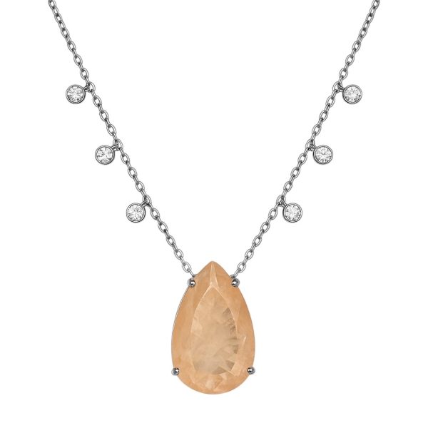 Colar Gota Morganita Fusion Prata 925