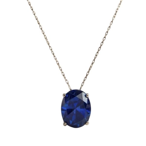 Colar Oval Tanzanita Zircônias