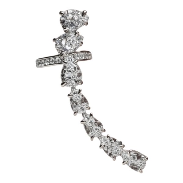 Brinco Ear Cuff Gotas Delicadas Zircônias Prata 925 - Imagem 3