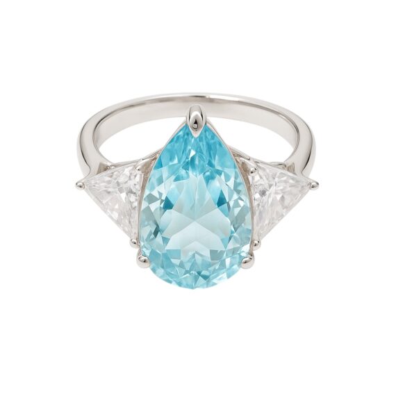 Anel Drop Aquamarine