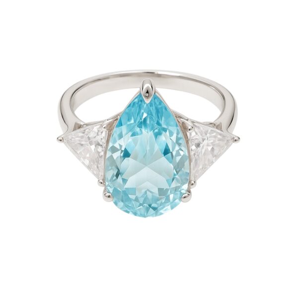Anel Drop Aquamarine