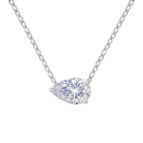 Colar Gota Reclinado Moissanite