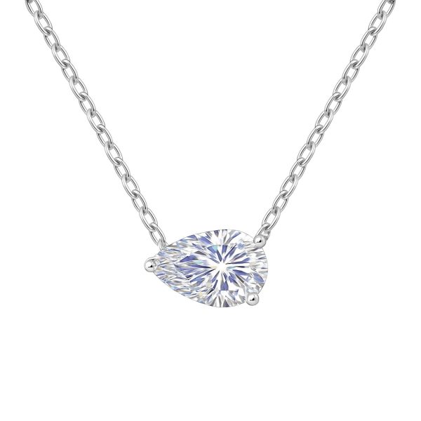 Colar Gota Reclinado Moissanite