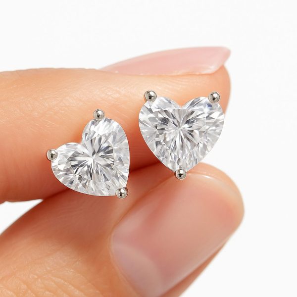 Brinco Coração Moissanite - Imagem 5