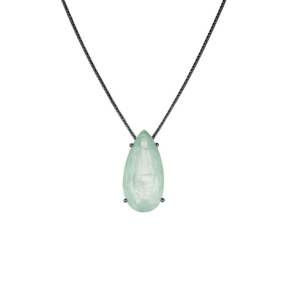 Colar Gota M Esmeralda Colombiana Fusion Negro