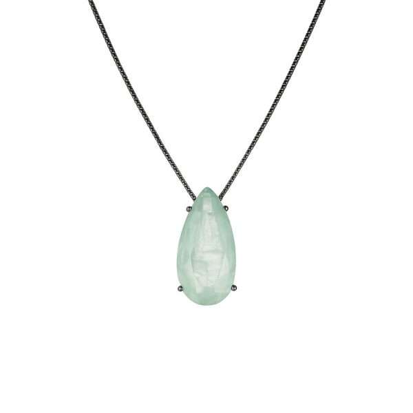 Colar Gota M Esmeralda Colombiana Fusion Negro