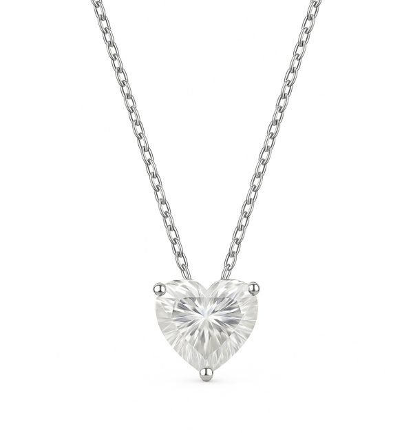 Colar Coração Moissanite - Imagem 4