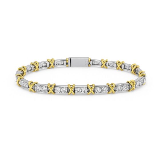 Pulseira Riviera Pontos X Prata 925