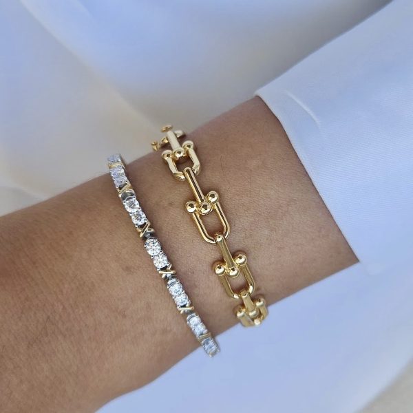 Pulseira Riviera Pontos X Prata 925 - Imagem 3