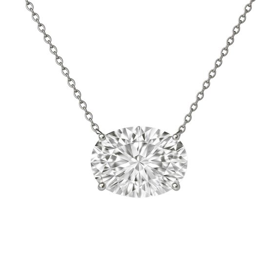 Colar Oval Moissanite