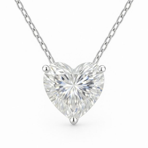 Colar Coração Moissanite