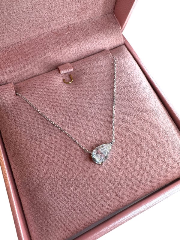 Colar Gota Reclinado Moissanite - Imagem 3