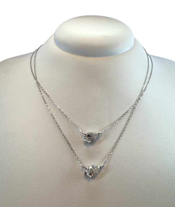 Colar Gota Reclinado Moissanite - Imagem 4