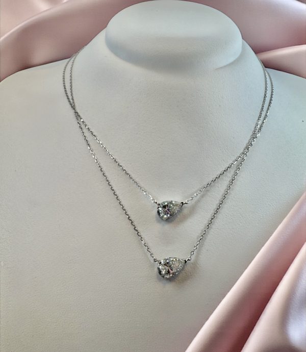 Colar Gota Reclinado Moissanite - Imagem 2