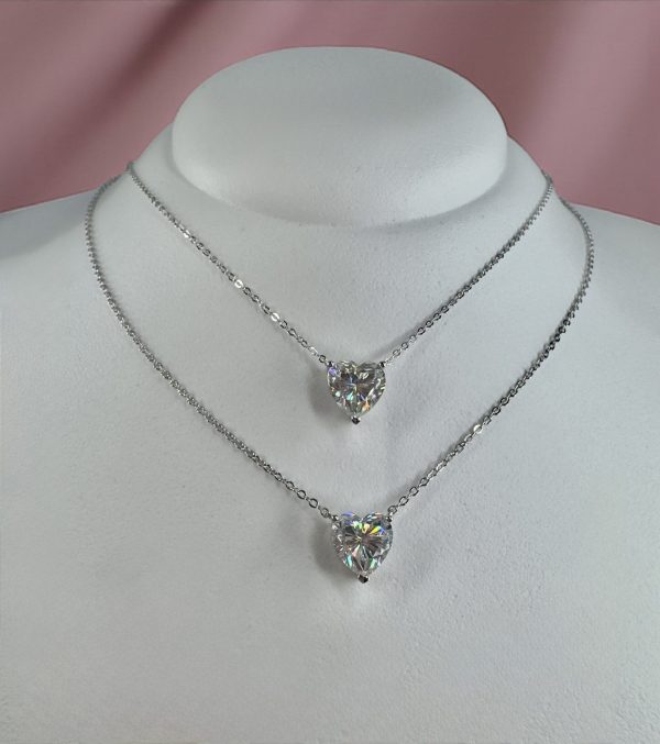 Colar Coração Moissanite - Imagem 2