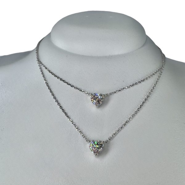 Colar Coração Pequeno Moissanite - Imagem 7