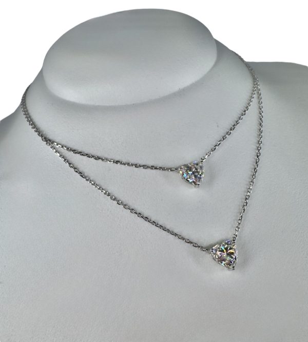 Colar Coração Pequeno Moissanite - Imagem 6