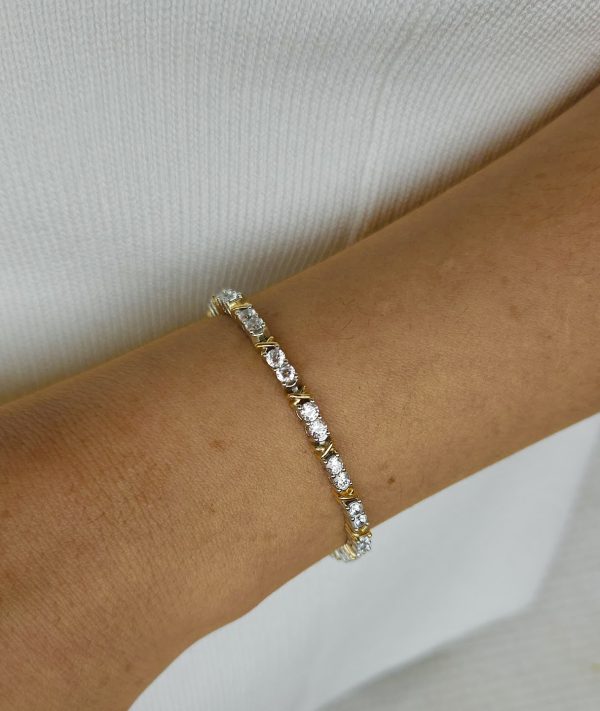 Pulseira Riviera Pontos X Prata 925 - Imagem 2