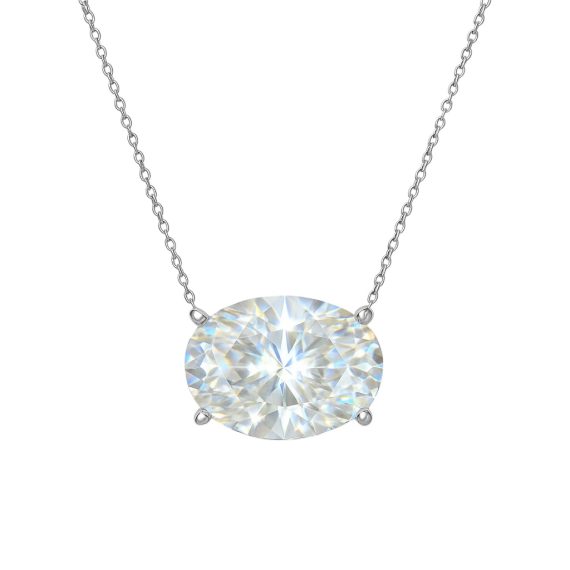 Colar Oval Moissanite