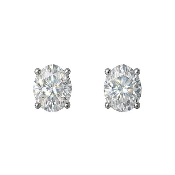 Brinco Oval Moissanite